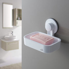 Simple bathroom soap box, powerful sucker, hanging toilet soap box, creative free punching water soap rack