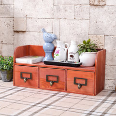Zakka general wooden box, red finishing cabinet, drawer cabinet, hanging dresser, storage box cabinet