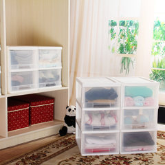 Hundred drawer type locker cabinet, Japanese box box, IKEA cabinet, wardrobe storage box, storage box plastic A suit transparent