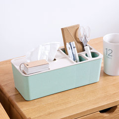 Multi function carton box, home desktop tissue box, paper box, creative European style living room coffee table remote control box Nordic blue