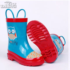 2016 new children are cute baby boots slip waterproof boots and shoes shoes water in tube 23 yards long | in 14.8cm Navy blue monkey boots