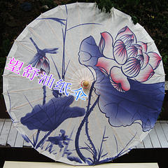 Umbrella decorative props rainproof sunshade classic paper crafts classical lotus shipping Umbrella Dance transparent
