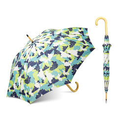 Topumbrella double cloth wood handle printing long umbrella literary small fresh female long umbrella City City