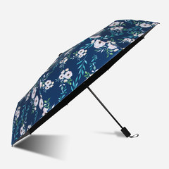 Japanese Camellia umbrella folding black plastic sunshade umbrellas UV sun umbrella umbrella girl Camellia
