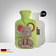 德国FASHY65197小老鼠弗莱德卡通外套热水袋0.8L注水暖水袋暖手宝 小老鼠弗莱德卡通