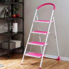 Fashion home ladder, ladder ladder, thickening ladder, folding ladder, moving stair, herringbone ladder, 2/3/4 layer Orange flower