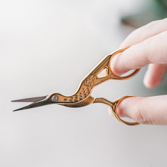 The tree can be creative Xianhe quality stainless steel DIY manual material household embroidery scissors special golden crane shear Type crane