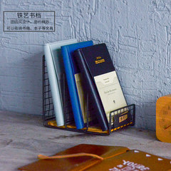 Poly cute creative iron desktop stationery shelf, book file, Japanese desktop file, book storage rack trumpet