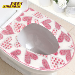 Two sets of plush O toilet seat cover and seat cushion Leopard Print