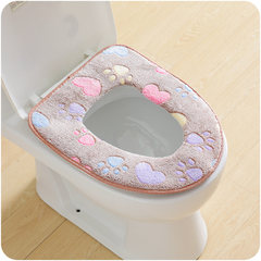 Thickening toilet seat, toilet seat, toilet seat, toilet seat, toilet cover, paste toilet bowl, waterproof universal toilet pad Starfish coffee