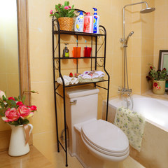 The washing machine shelf, bathroom shelf, bathroom rack, floor rack, toilet rack, storage rack Black frame of toilet frame (as shown in Figure)