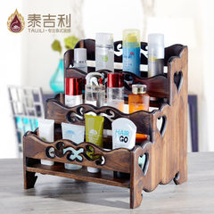 Vintage wood shelf can wash wash Taiwan Taiwan bathroom bathroom shelf storage rack retro finishing cosmetics Two tier spot