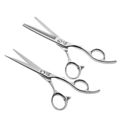 Zhang Xiaoquan stainless steel scissors flat cut teeth cut 6 inch Y1 professional family barber scissors knife Thinning Shears Hair Cut 6 inch flat shear + tooth scissors