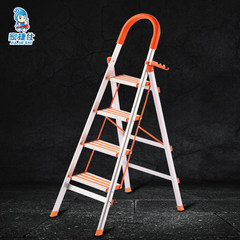 Ladder folding ladder with four steps and five steps of multifunctional staircase Stainless steel - five steps ladder