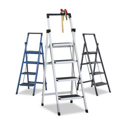 The hi two step ladder ladder household folding ladder stool three step four step ladder ladder ladder Tie Denggao Thickening red D type five steps