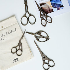 Zakka retro cute European grocery scissors scissors DIY household embroidery sharp iron A