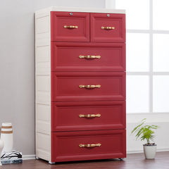 European drawer cabinets plastic thick lockers baby wardrobe cabinet box drawers increase gules 6 layer