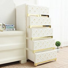 Elegant, simple, baby, baby wardrobe, children's locker, drawer locker, plastic sorting drawer cabinet Silver (60cm wide) 6 layer