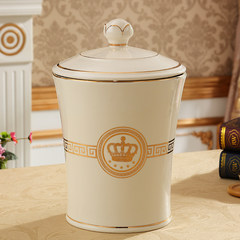 European Ceramic trash high-grade multifunctional tea tea tea tea bucket bucket waste basket instoragebarrels Crown size 3 piece (cover with filter)