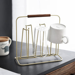 Semi real grocery European Iron Glass Mug Cup drainboard rack storage rack cup holder Upgrade milky white