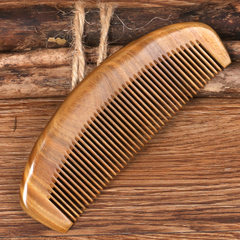 A large jade natural green sandalwood sandalwood comb comb comb comb anti-static massage comb ebony comb Exquisite original packaging + bag