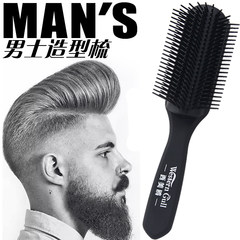 Men's Retro oil head, big back shape, comb hair salon, rolling comb buckle buckle, comb anti static hair comb hair comb hair Sanding green nine row comb