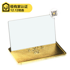 Poppy small card stainless steel mirror mirror mirror mirror mirror portable bag Silver gray