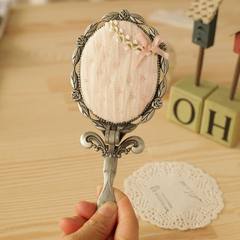 Goods in stock！ South Korea imports lace retro mirror, portable mirror, pink portable mirror, portable mirror HZ
