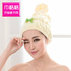 Towel dry hair cap, super absorbent, long hair lovely, Baotou towel wipe hair quickly dry, increase thickening mail Light grey