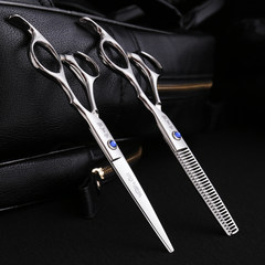 Western gull Gull professional hairdressing scissors /Western flat cut tooth Shear Thinning Shears Barber Scissors suit Flat bending shears with 6 curved handles