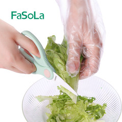 Mini pick food scissors, kitchen multifunctional ceramic knife scissors, food complementary food shearing grinder green