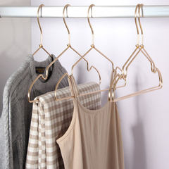 Clothes hanger for household wardrobe, clothes rack, multifunctional clothes hanger, windproof and traceless clothes rack, aluminum clothing support 2 Luxury gold color