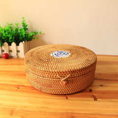 Akito Mi Vietnamese rattan tea box Pu'er Tea 2 cake packaging wooden gift box storage basket Tuocha Handmade Camel