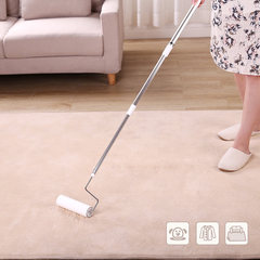 Retractable floor carpet, sticky adhesive, dust paper, brush drum, oblique tearing, 16cm belt can be replaced Handle +5 roll paper