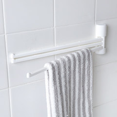 Poly cute rotary multi bar hanger, folding multifunctional towel rack, viscose bathroom towel rack white