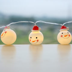 LED lights on the Christmas tree lights flashing Snowman Dress lamp series stars new year decoration lamp string lights Battery for 3 meters and 20 lights