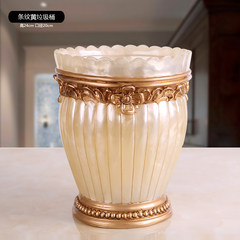 European style trash cans, home fashion creative living room, kitchen, bathroom, office, household garbage cans Royal noble Huang