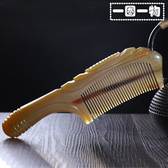 Yunnan authentic gem large horn comb genuine natural teeth hair anti-static comb massage comb YB24