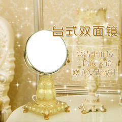 Mirror desktop &nbsp cosmetic mirror, 7 inch large size high-definition table mirror, creative Princess mirror, double side dressing simple The romantic manor green