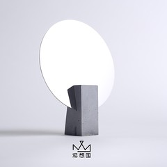 Small mirror, cosmetic mirror, cement product, fashionable birthday gift, single mirror, desktop portable mirror