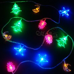 Christmas lights jewelry Christmas lights small stars light indoor outdoor waterproof LED flash lamp 9 meters with tail insert can be more string connection