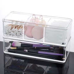 Creative Desktop finishing, transparent cosmetic collection box, jewelry box, cotton box, display box, cosmetic cotton box 1172-2