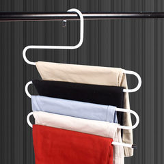 Pants frame multi layer s type magic trousers rack, pants clip, stainless steel wardrobe, telescopic pants hanger One Bronze color