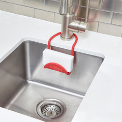 Umbra creative commander sink hanging basket household kitchen drain basket wash brush, sponge storage rack accessories white