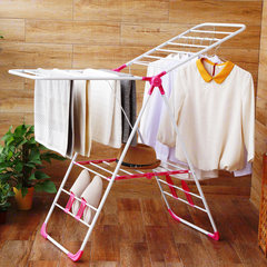 Up to now, the new type of wing landing floor telescopic clothes hanger, indoor folding simple land