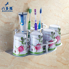 Bathroom wash rack space aluminum cup rack cylinder cup rack rack cup brushing toothbrush cup holder wall Three cups of triangle