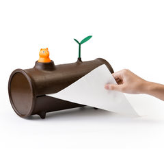 Thailand imported Qualy creative Home Furnishing forest series of lovely squirrel rolling paper towel box round paper tube pump