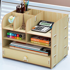 Office supplies, large drawer type wooden office desk, storage box, sundries storage box, sorting box, file rack B03 Bai Fengmu