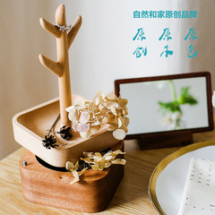Natural and home original exquisite multi-layer wooden jewelry box, wedding gift gift, creative skin care product storage box frame