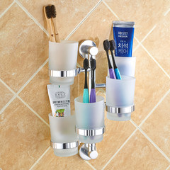 Dili Ma bathroom space aluminum toothbrush toothpaste holder tooth brushing cup washing cup with cup shelf set five 5115A five cups